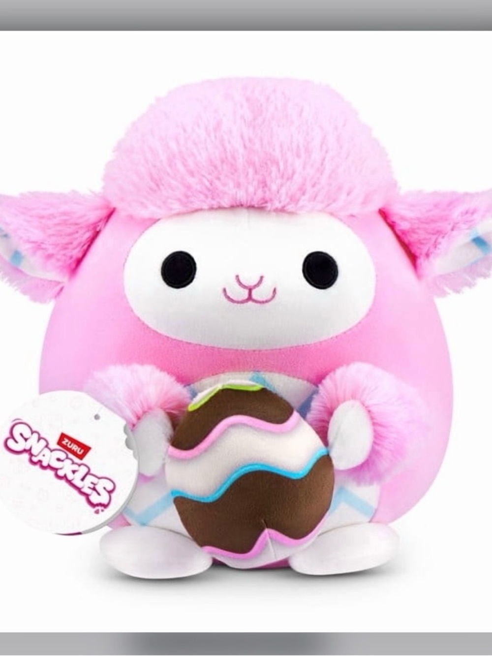 🆕- SNACKLES- 8”Easter Snackle Anna the Lamb, Ultra Soft Collectible Plush